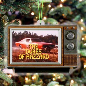The Dukes Of Hazzard Car TV Set Retro Christmas Tree Holiday Ornament NEW